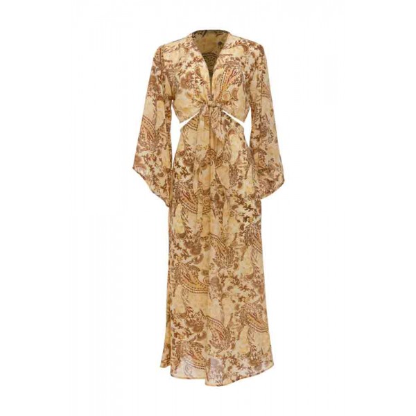 VIAN BEIGE PAISLEY DRESS